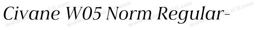 Civane W05 Norm Regular字体转换